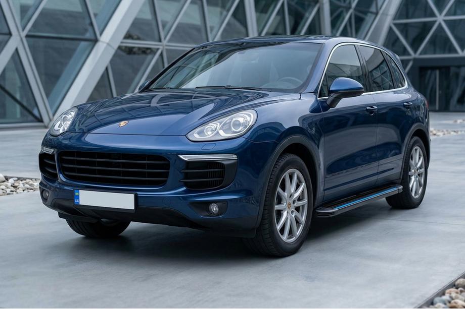 Porsche Cayenne 2010-2017 Seitenschweller Maya Blue (2 Stk., Aluminium) Image