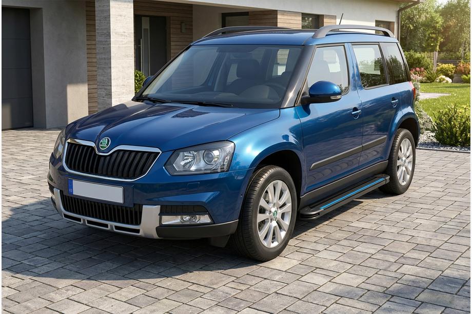 Skoda Yeti 2009-2017 Seitenschweller Maya Blue (2 Stk., Aluminium) Image