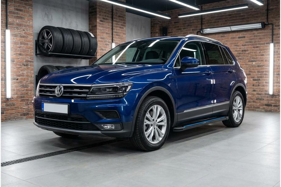 Volkswagen Tiguan 2016-2023 Seitenschweller Maya Blue (2 Stk., Aluminium) Image