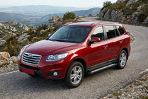 Hyundai Santa Fe 2 2006-2012 Seitenschweller New Vision Black (2 Stk., Aluminium) Foto 1