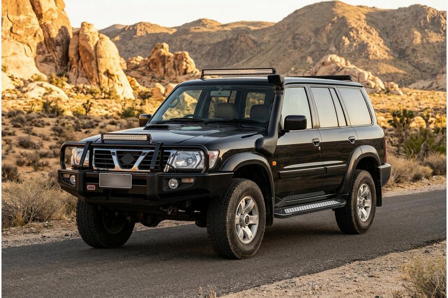 Nissan Patrol Y61 1997-2011 Seitenschweller New Vision Black (2 Stk., Aluminium) Image
