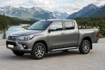 Toyota Hilux 2015- Seitenschweller New Vision Black (2 Stk., Aluminium) Foto 1