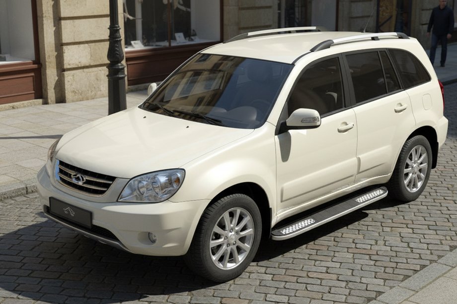 Chery Tiggo 1 2005-2016 Seitenschweller Tayga V2 (2 Stk., Aluminium) Image