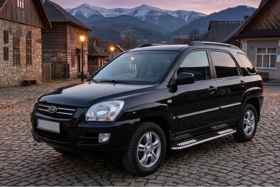 Kia Sportage 2004-2010 Seitenschweller Tayga V2 (2 Stk., Aluminium) Image