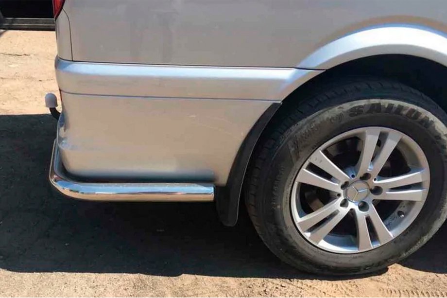 Mercedes Vito W639 2004-2014 Hintere Eckschutzrohre AK003 (2 Stk., Edelstahl) Mittlerer und langer Radstand Foto 3
