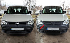 Volkswagen Caddy 2004-2010 Winterabdeckung für Kühlergrill (oben) glänzend Foto 1