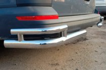 Volkswagen T6 2015-2024 Hintere Eckschutzrohre AK003-Double (2 Stk., Edelstahl) Foto 1