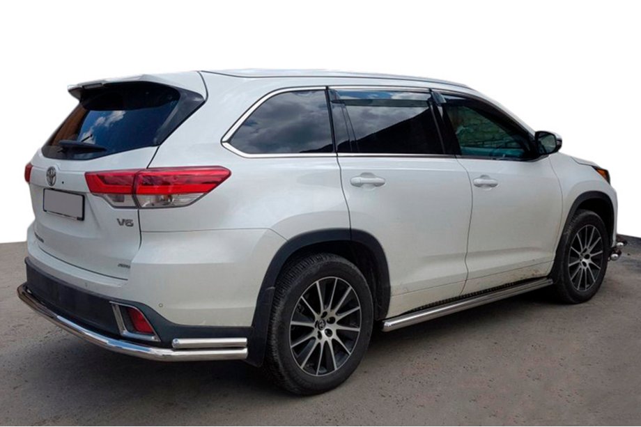 Toyota Highlander 2013-2019 Heckschutz AK005-2 (2 Stk., Edelstahl) Foto 1