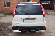 Nissan X-trail T31 2007-2014 Hintere Eckschutzrohre AK003-Double (2 Stk., Edelstahl) Foto 3