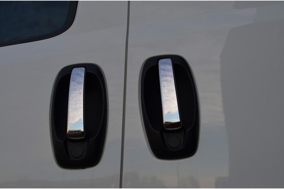 Fiat Doblo II 2010-2022 Chrom Türgriffblenden (4 Stk., Edelstahl) OmsaLine - Italienischer Edelstahl Image