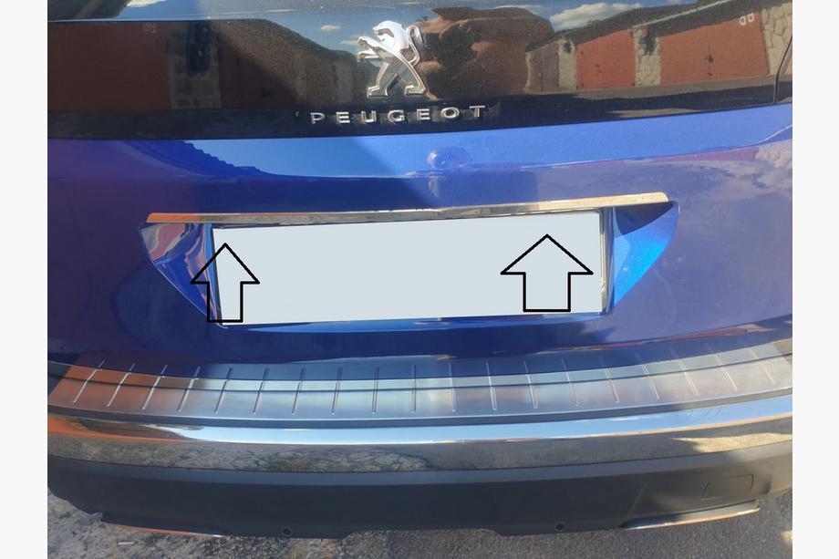 Peugeot 3008 2016-2023 Chromleiste über dem Kennzeichen (Edelstahl) Image