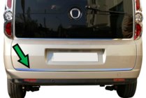 Fiat Doblo II 2010-2022 Kofferraumdeckel Leistenabdeckung Edelstahl OmsaLine - Italienischer Edelstahl Foto 2