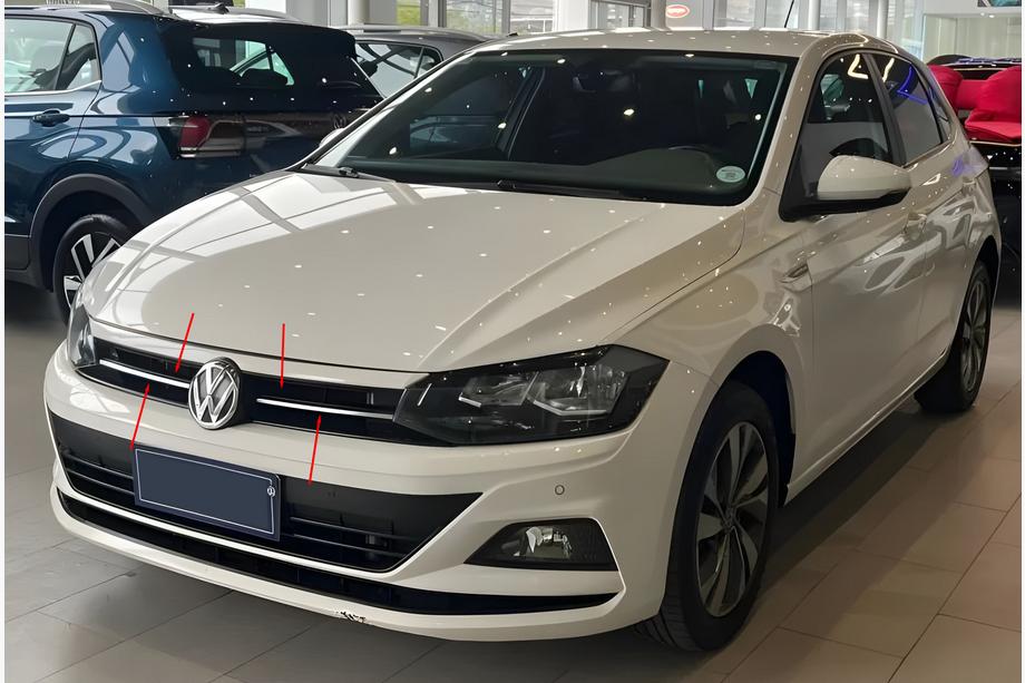 Volkswagen Polo 2017- Grillabdeckung Hauptteil Edelstahl Image