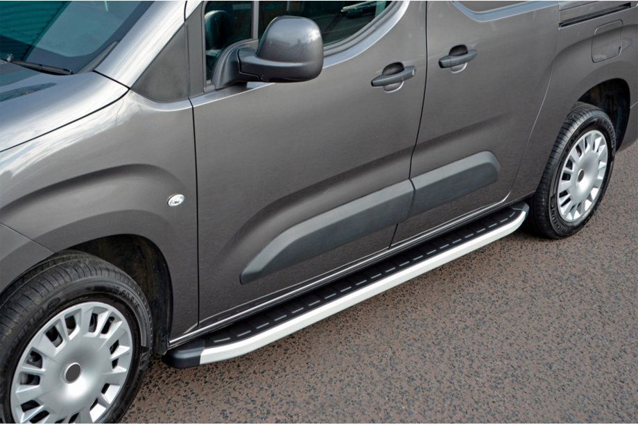 Peugeot Partner/Rifter 2019- Seitenschweller Fullmond (2 Stk., Aluminium) Langer Radstand Foto 2