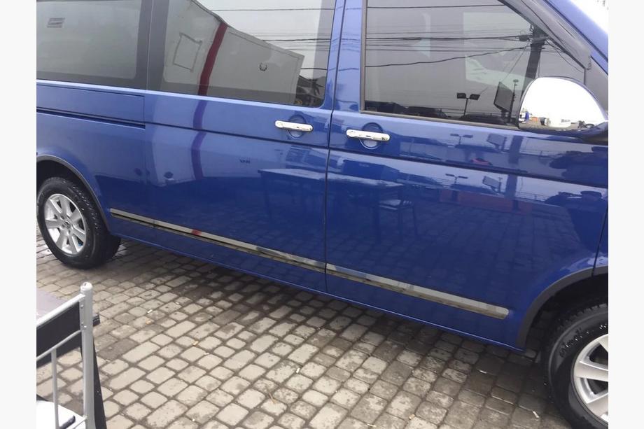 Volkswagen T5 Transporter 2003-2010 Türleisten (Edelstahl, Schwarz Chrom) Kurzer Radstand, OmsaLine - Italienischer Edelstahl Foto 2