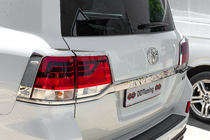 Toyota Land Cruiser 200 2007-2021 Chrom Rückleuchten Abdeckungen (2015+, 4-teilig, Kunststoff) Foto 1