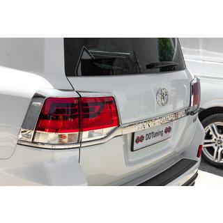 Chrom Rückleuchten Abdeckungen (2015+, 4-teilig, Kunststoff) Toyota Land Cruiser 200 2007-2021 Foto 1