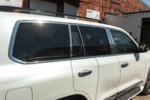 Toyota Land Cruiser 200 2007-2021 Komplette Fenster- und Säulenverkleidung Edelstahl Foto 2