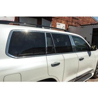 Komplette Fenster- und Säulenverkleidung Edelstahl Toyota Land Cruiser 200 2007-2021 Foto 2