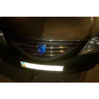 Chrom Kühlergrill Abdeckung 2004-2008 (Edelstahl) Dacia Logan MCV 2004-2014 Foto 3