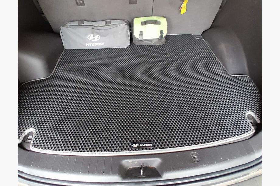 Hyundai Santa Fe 2 2006-2012 Kofferraummatte (EVA, Schwarz) (5-Sitzer) Image