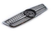 Mercedes C-class W203 2000-2007 Frontgrill Diamond Silver Foto 4