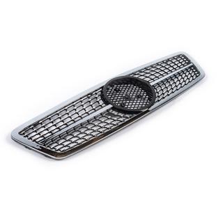 Frontgrill Diamond Silver Mercedes C-class W203 2000-2007 Foto 4