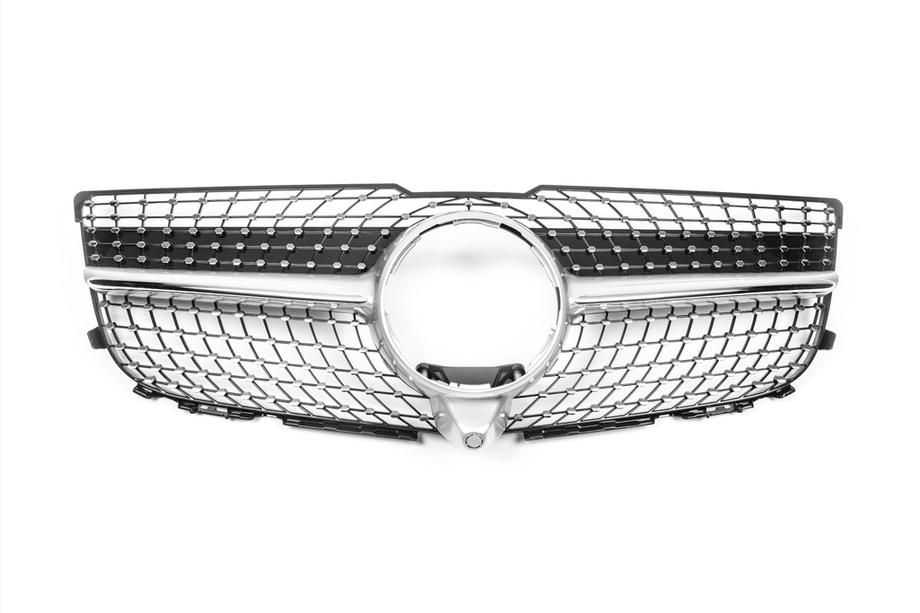 Mercedes GLK class X204 2008-2015 Frontgrill Diamond Silber (2013-2015) Ohne Kamera Foto 2