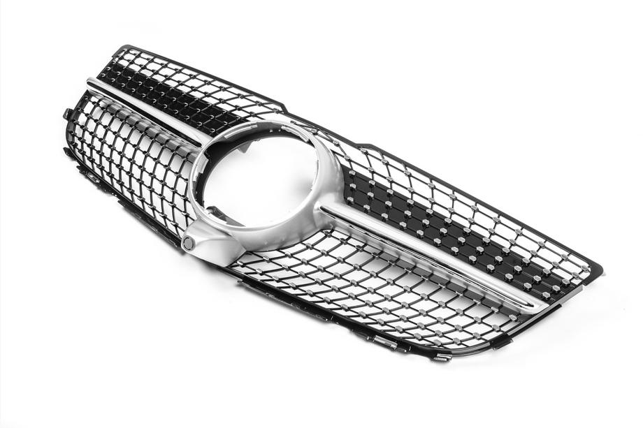 Mercedes GLK class X204 2008-2015 Frontgrill Diamond Silber (2013-2015) Ohne Kamera Foto 4