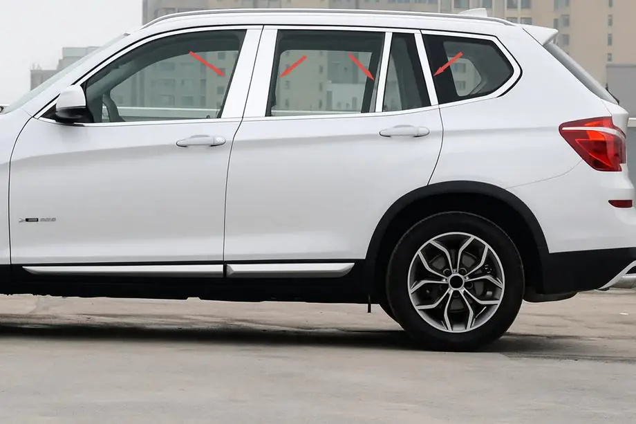 BMW X3 F25 2011-2018 Edelstahl Türsäulen Abdeckungen Image