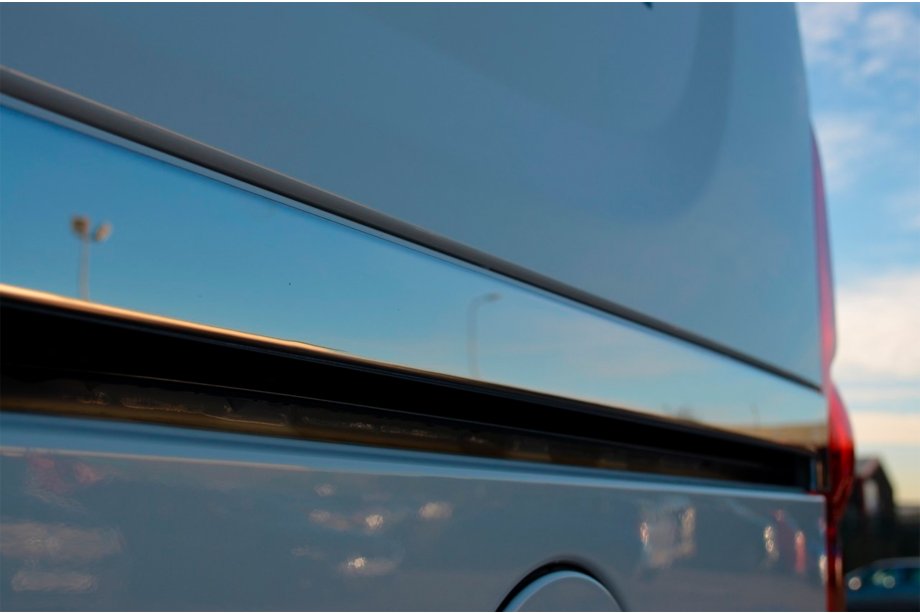 Fiat Doblo II 2010-2022 Breite Edelstahl Zierleisten für Schiebetür (2 Stk.) Foto 7