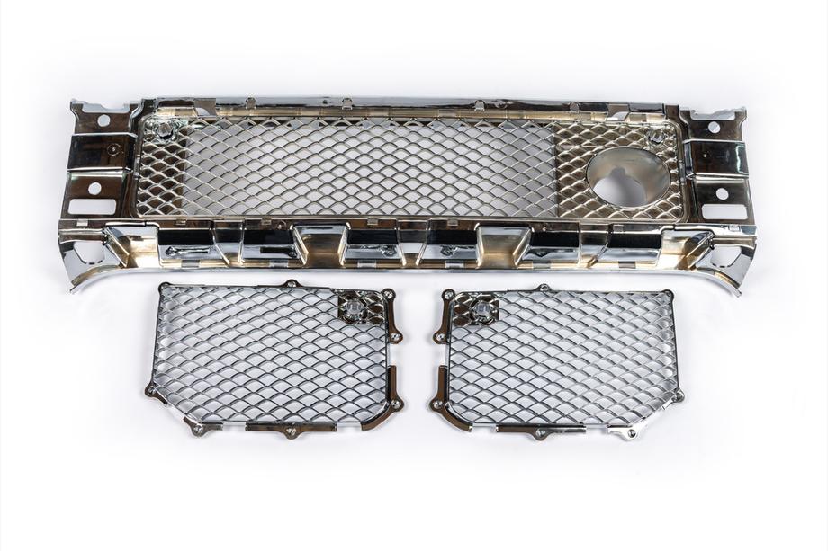Mercedes G class W463 1990-2018 Satz Kühlergrills für Stoßstange (AMG, Chrom) Image