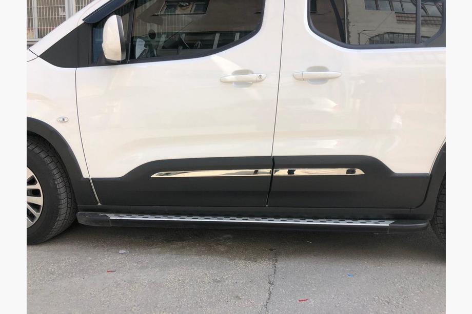 Peugeot Partner/Rifter 2019- Edelstahl Türleisten Abdeckungen Carmos - Türkischer Edelstahl Foto 2