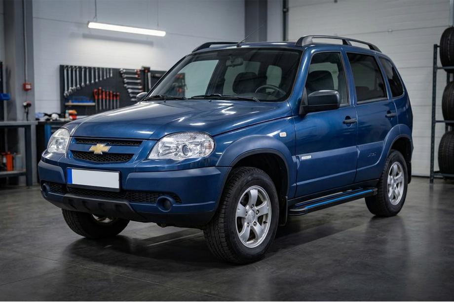 Chevrolet Niva 1998-2020 Seitenschweller Maya Blue (2 Stk., Aluminium) Image