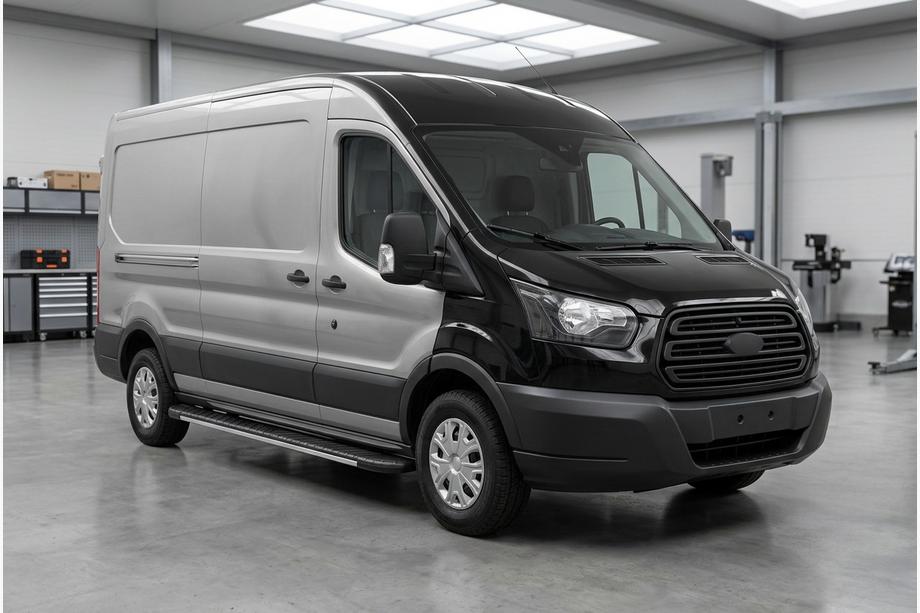 Ford Transit 2014- Trittbretter Bosphorus Grey (2 Stk., Aluminium) Image