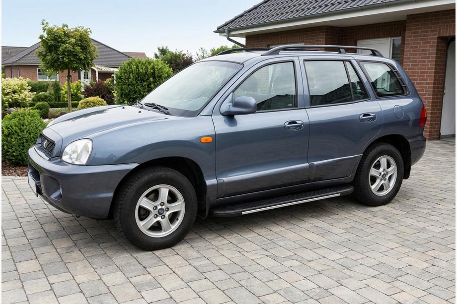 Hyundai Santa Fe 1 2000-2006 Trittbretter Bosphorus Grey (2 Stk., Aluminium) Image