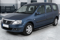 Renault Logan MCV 2005-2013 Trittbretter Bosphorus Grey (2 Stk., Aluminium) Foto 1