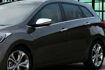Hyundai Accent 2011-2017 Spiegelabdeckungen mit Aussparung für Blinker (2 Stk) OmsaLine - Italienischer Edelstahl Foto 1