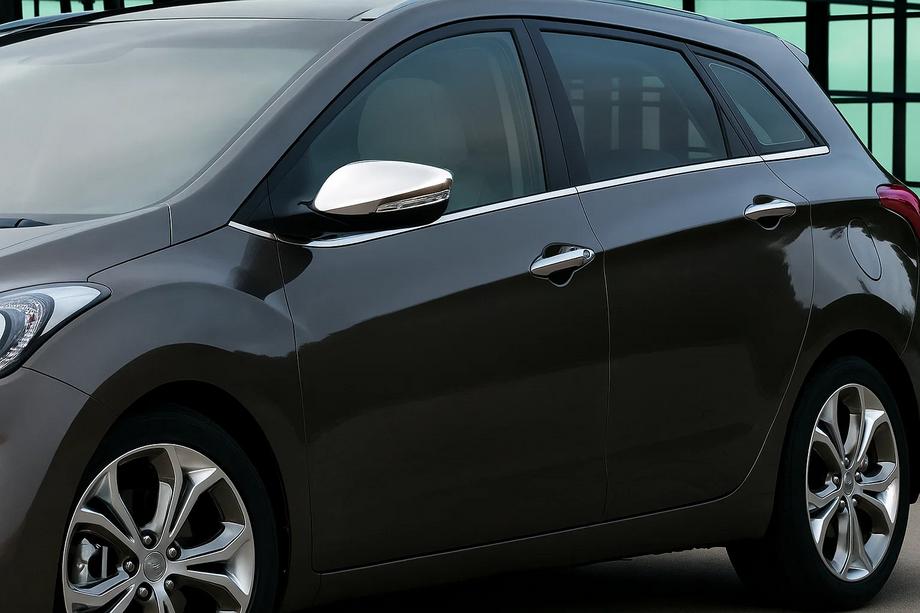Hyundai Accent 2011-2017 Spiegelabdeckungen mit Aussparung für Blinker (2 Stk) OmsaLine - Italienischer Edelstahl Image