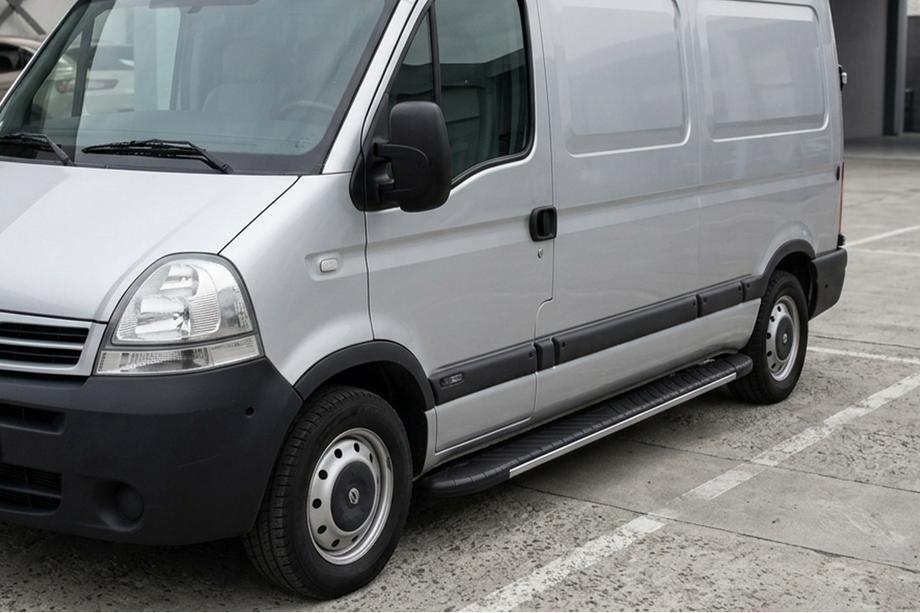 Opel Movano 2004-2010 Trittbretter Bosphorus Grey (2 Stk., Aluminium) Image