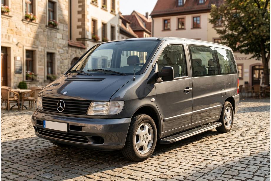 Mercedes Vito W638 1996-2003 Trittbretter Bosphorus Grey (2 Stk., Aluminium) Image