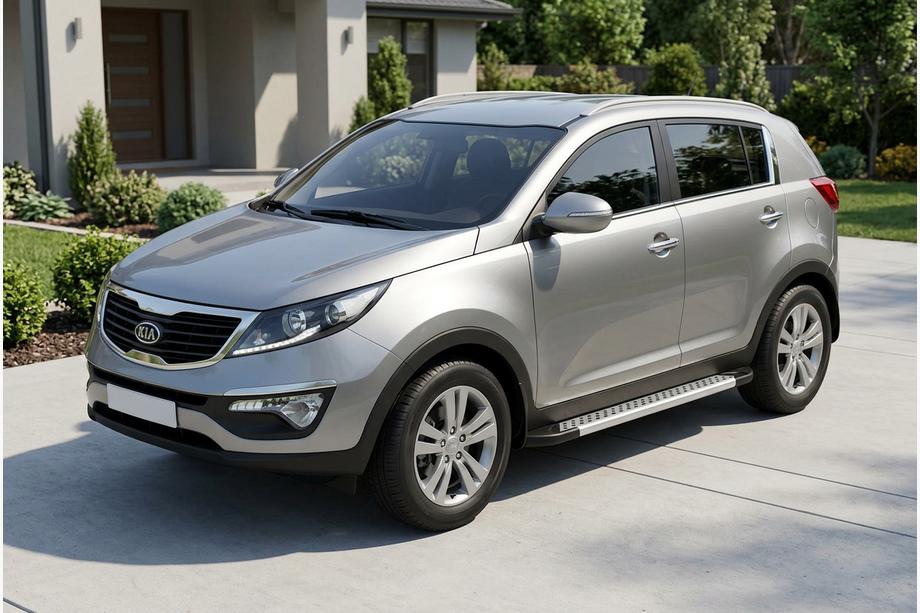 Kia Sportage 2010-2015 Seitenschweller New Vision Grey (2 Stk., Aluminium) Image