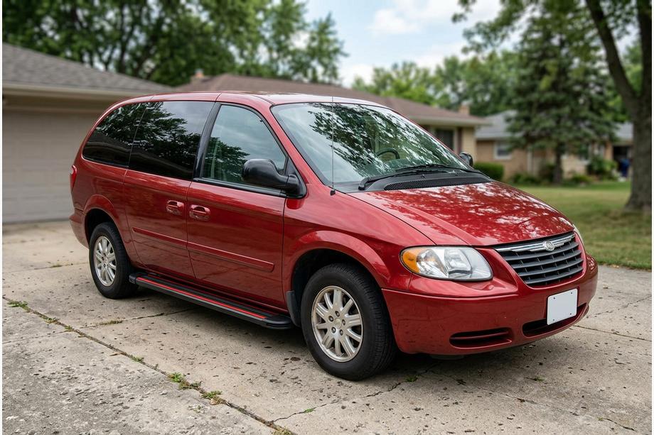 Chrysler Voyager 2001-2007 Seitenschweller Maya Red (2 Stk., Aluminium) Image