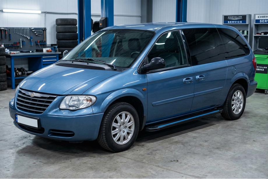 Chrysler Voyager 2001-2007 Seitenschweller Maya Blue (2 Stk., Aluminium) Image