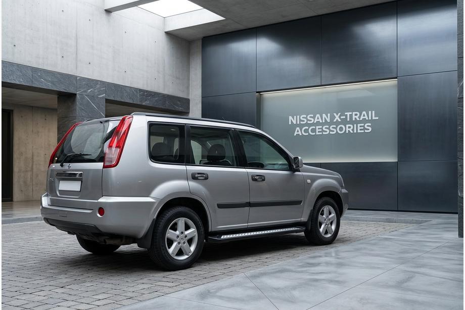Nissan X-trail T30 2002-2007 Trittbretter New Vision Black (2 Stk., Aluminium) Image