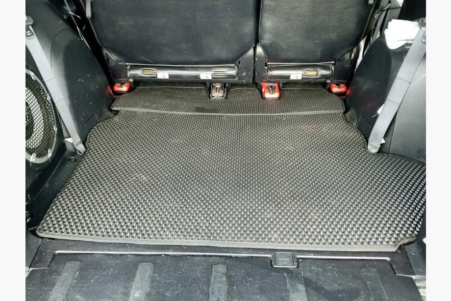 Mitsubishi Outlander 2006-2012 Kofferraummatte (EVA, Schwarz) 7-Sitzer Mit Subwoofer Foto 8