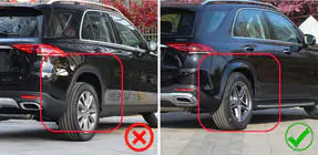 Mercedes GLE W167 2018- Premium Spritzschutz (lackierte Radlaufverbreiterungen, Modell ohne Trittbretter, 4 Stk) Foto 4