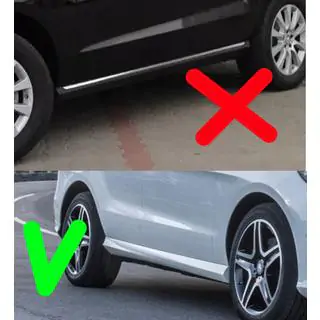 Vordere Original Schmutzfänger für ML/GLE W166 ohne Trittbretter (AMG Schweller) Foto 2