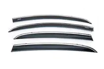 Opel Corsa D 2007-2014 Windabweiser mit Chromleiste (4 Stk, Niken) Foto 2