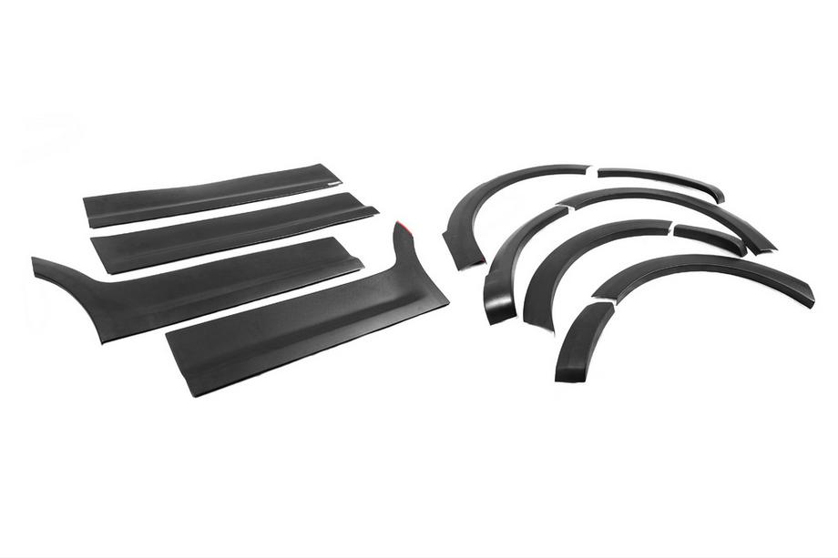 Volkswagen Caddy 2010-2015 Satz Zierleisten und Kotflügelverbreiterungen 2 Türen, kurzer Radstand Foto 5